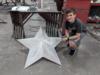 This is a finished unpainted star that will be the feature item on the new signs.