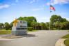 Main Entrance with Flag for WRGJ park